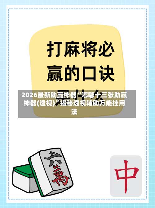 2026最新助赢神器“嘟嘟十三张助赢神器(透视)”揭秘透视辅助万能挂用法-第1张图片
