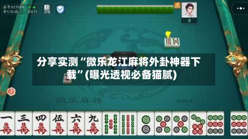 分享实测“微乐龙江麻将外卦神器下载”(曝光透视必备猫腻)-第3张图片