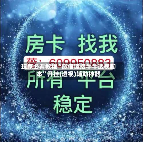 玩家必看教程“微信链接牛牛透视脚本”开挂(透视)辅助神器-第3张图片
