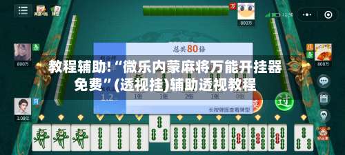 教程辅助!“微乐内蒙麻将万能开挂器免费”(透视挂)辅助透视教程-第3张图片
