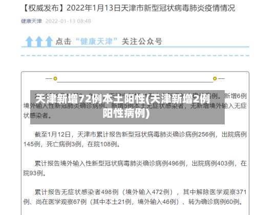 天津新增72例本土阳性(天津新增2例阳性病例)-第2张图片