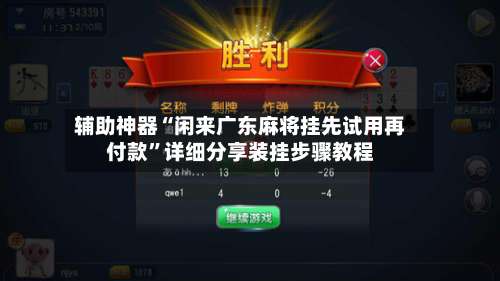 辅助神器“闲来广东麻将挂先试用再付款	”详细分享装挂步骤教程-第2张图片