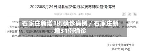 石家庄新增1例确诊病例／石家庄新增31例确诊-第1张图片