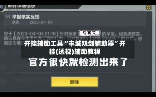 开挂辅助工具“丰城双剑辅助器”开挂(透视)辅助教程-第1张图片