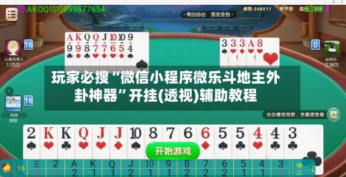 玩家必搜“微信小程序微乐斗地主外卦神器”开挂(透视)辅助教程-第1张图片