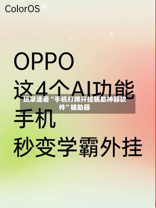 玩家速看“手机打牌开挂辅助神器软件	”辅助器-第2张图片