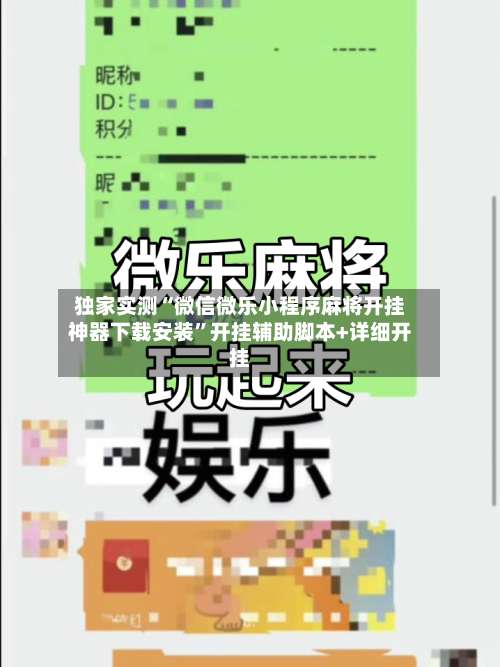 独家实测“微信微乐小程序麻将开挂神器下载安装”开挂辅助脚本+详细开挂-第1张图片