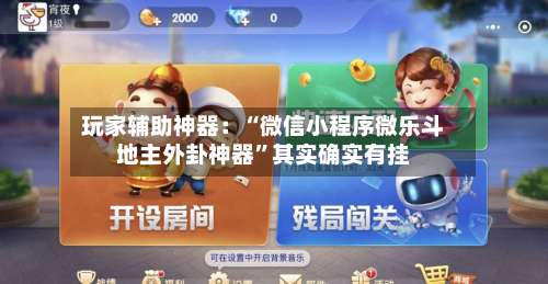 玩家辅助神器：“微信小程序微乐斗地主外卦神器	”其实确实有挂-第2张图片