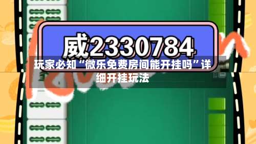 玩家必知“微乐免费房间能开挂吗”详细开挂玩法-第2张图片