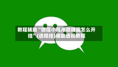 教程辅助“微信小程序赣牌圈怎么开挂	”(透视挂)辅助透视教程-第3张图片