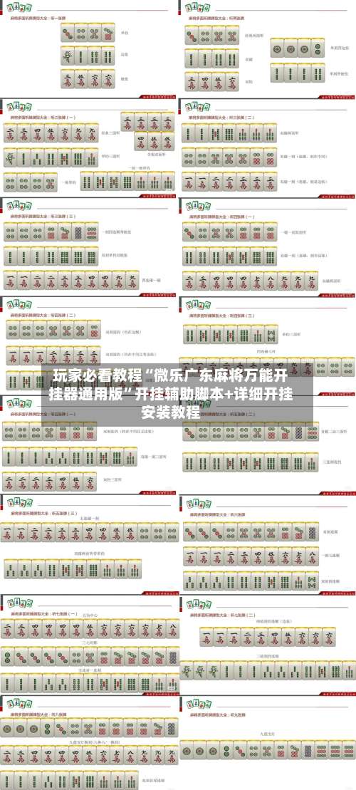 玩家必看教程“微乐广东麻将万能开挂器通用版	”开挂辅助脚本+详细开挂安装教程-第2张图片