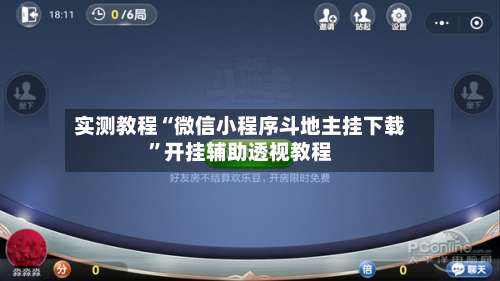 实测教程“微信小程序斗地主挂下载”开挂辅助透视教程-第3张图片