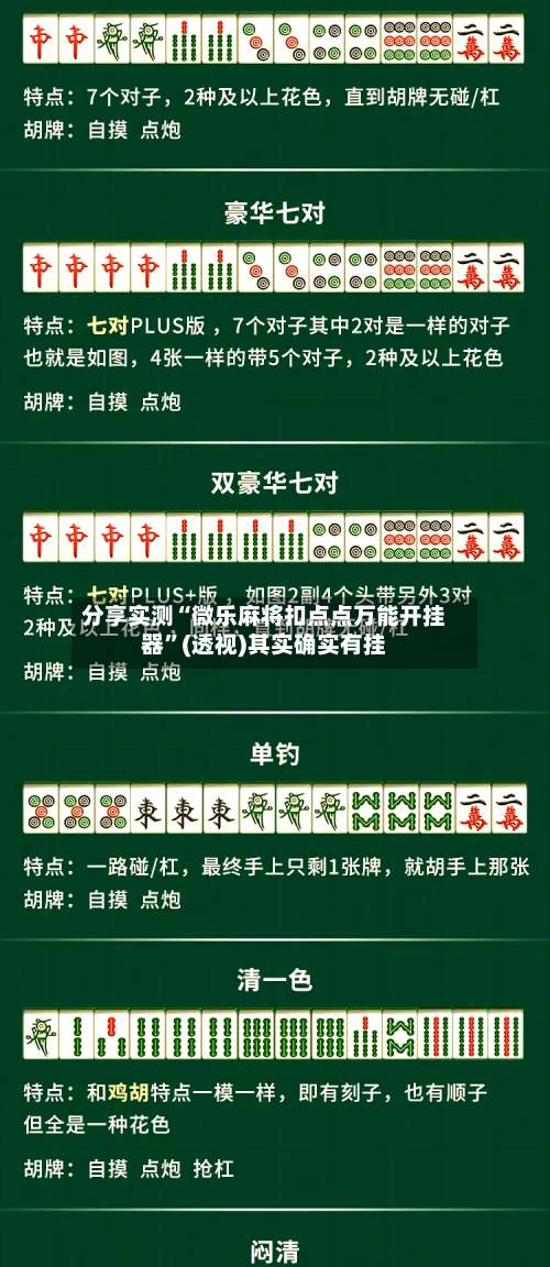 分享实测“微乐麻将扣点点万能开挂器”(透视)其实确实有挂-第1张图片