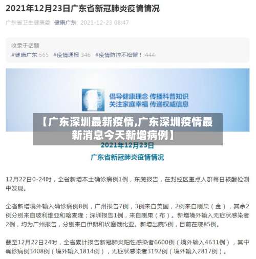 【广东深圳最新疫情,广东深圳疫情最新消息今天新增病例】-第1张图片