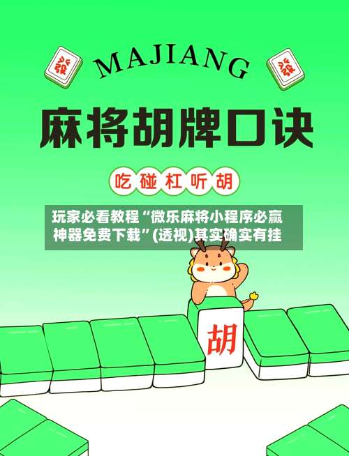 玩家必看教程“微乐麻将小程序必赢神器免费下载”(透视)其实确实有挂-第3张图片