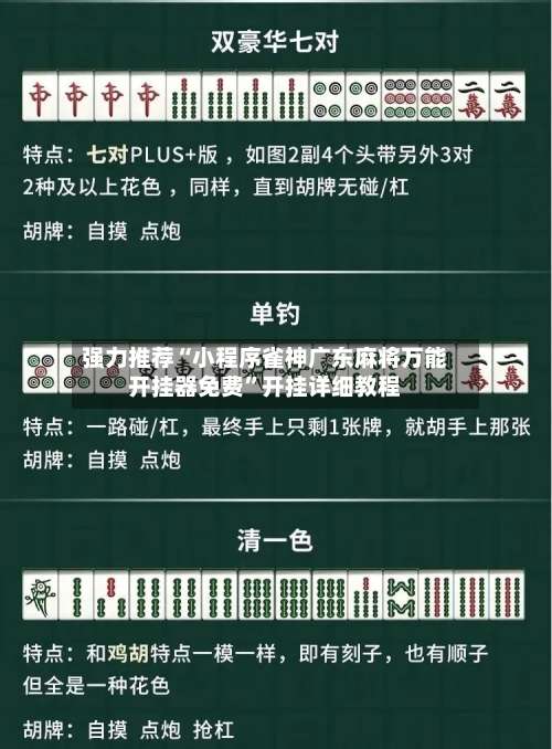 强力推荐“小程序雀神广东麻将万能开挂器免费”开挂详细教程-第2张图片