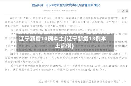 辽宁新增10例本土(辽宁新增13例本土病例)-第2张图片