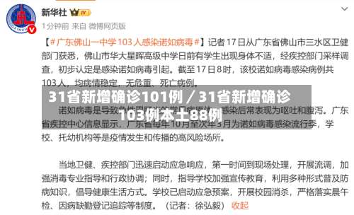 31省新增确诊101例／31省新增确诊103例本土88例-第1张图片