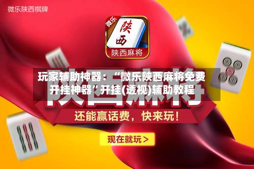 玩家辅助神器：“微乐陕西麻将免费开挂神器	”开挂(透视)辅助教程-第3张图片