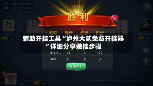 辅助开挂工具“泸州大贰免费开挂器	”详细分享装挂步骤-第1张图片