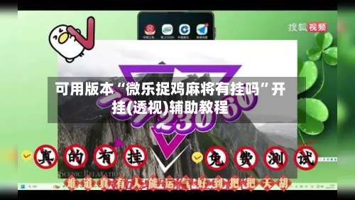 可用版本“微乐捉鸡麻将有挂吗”开挂(透视)辅助教程-第1张图片