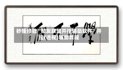 秒懂经验“聚友联盟开挂辅助软件”开挂(透视)辅助教程-第2张图片