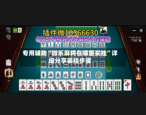 专用辅助“微乐麻将在哪里买挂”详细分享装挂步骤-第1张图片
