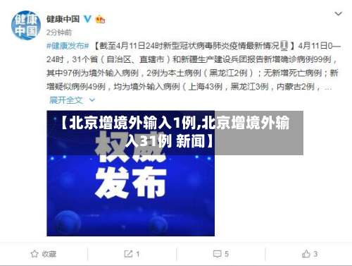 【北京增境外输入1例,北京增境外输入31例 新闻】-第1张图片