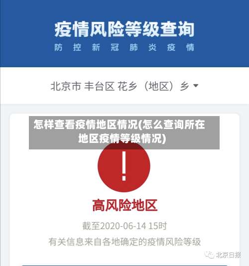 怎样查看疫情地区情况(怎么查询所在地区疫情等级情况)-第1张图片
