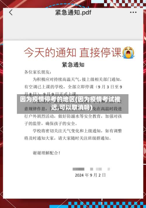 因为疫情停考的地区(因为疫情考试推迟,可以取消吗)-第2张图片