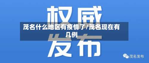 茂名什么地区有疫情了/茂名现在有几例-第2张图片