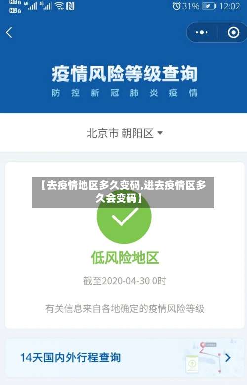 【去疫情地区多久变码,进去疫情区多久会变码】-第2张图片
