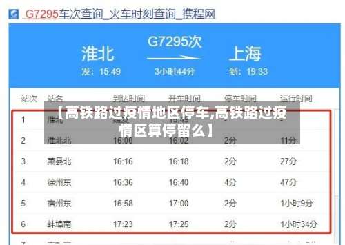 【高铁路过疫情地区停车,高铁路过疫情区算停留么】-第1张图片