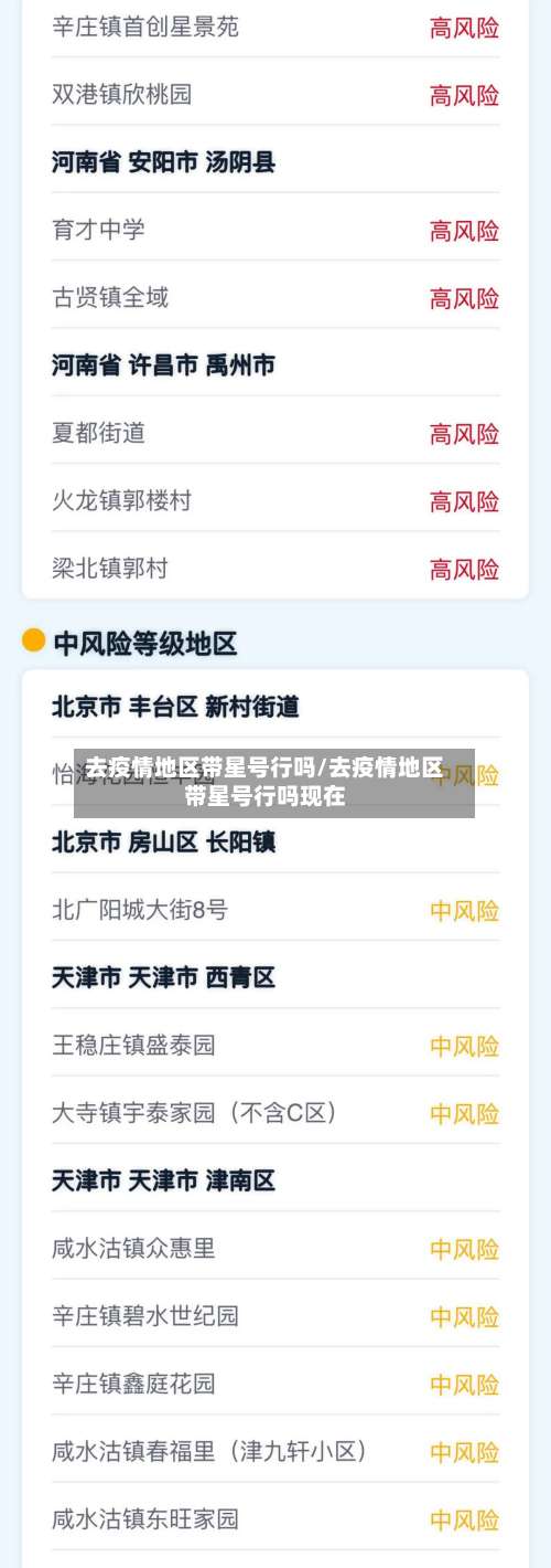 去疫情地区带星号行吗/去疫情地区带星号行吗现在-第2张图片