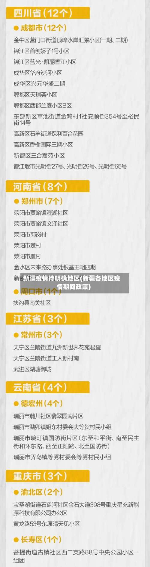 新疆疫情待明确地区(新疆各地区疫情期间政策)-第2张图片
